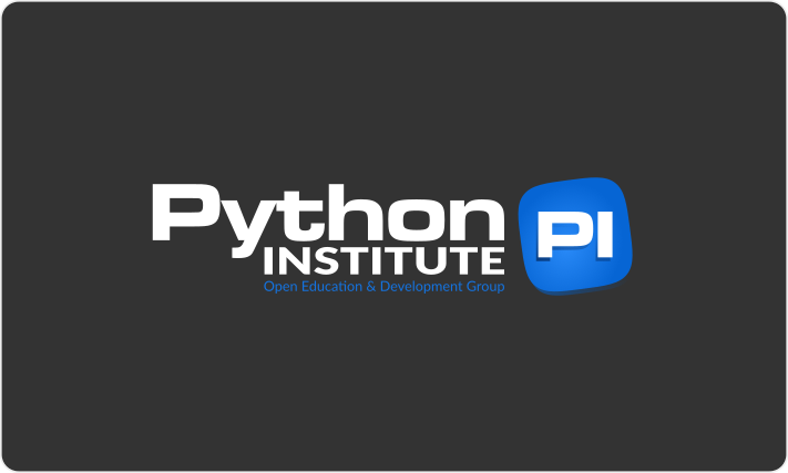 The Python Institute Logo on a Mine Shaft background