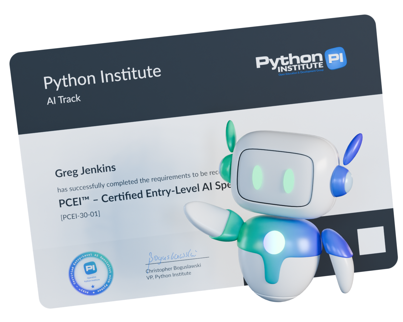 Robot with PCEI Certificate